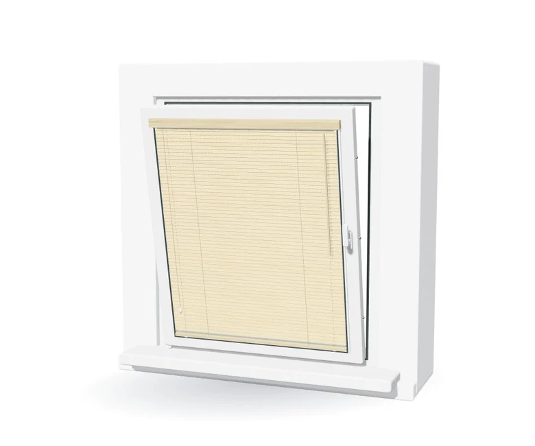 ISO-Holzjalousie am gekippten Fenster – interaktive 3D-Animation