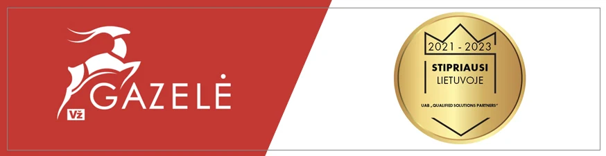 Gazelė · 2021–2023 · Najsilniejsze finansowo firmy Litwy · UAB Qualified Solutions Partners