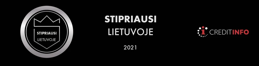 Strongest in Lithuania award, 2021, Creditinfo
